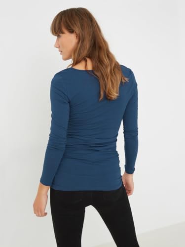 VERO MODA Damen VMMAXI My LS Soft Long U-Neck GA 2P 10167784, Insignia Blue/Bright White, XS – Ansicht 3