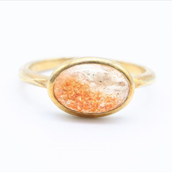 アガットサンストーンリング