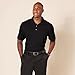 Amazon Essentials Men's Golf Polo Shirt, Moisture-Wicking Quick Dry, Short Sleeve, Black, Medium