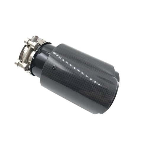 Tubo de escape deportivo de carbono brillante y acero negro para personalizar tu coche 6