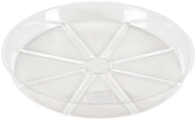 Plato para plantas, transparente, 4 pulgadas.