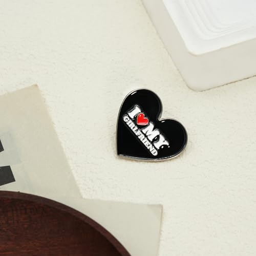 Image of Ronglry I Love My Gir.lfriend Pin Cute Gifts for Boyfriend Funny Boyfriend Gift Ideas on Anniversary Valentines Birthday Gifts for Him I Heart My Gir.lfriend Pins for Men