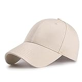 Bakicey Baseball Cap Unisex Outdoor Sonnenhut Damen Baseball Cap Baumwolle Baseball Mützen Erwachsenen Casual Hip Hop Baseboard Baseballkappe Verstellbar Herren Baseball Cap Kappe (Khaki)