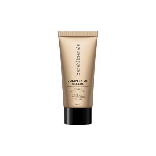 Image of bareMinerals Complexion Rescue Tinted Moisturizer with SPF 30, Hydrating Tinted Mineral Sunscreen with Hyaluronic Acid, Sheer-to-Light Coverage, Multi-tasking, Skincare Infused Makeup