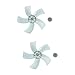 Didiseaon 2 Juegos Re Vent Ventiladores Generales Hojas Camper Electrico Universal - Plastico Pulgadas Xcm Repuestos Accesorios Pared B Pedestales Ventilador Brazos Cubierta Tuerca