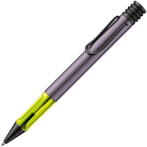 Lamy AL-star aubergine - 透明で人間工学に基づいたグリップと線幅Mのボールペン - 軽量アルミニウムボディ - 大容量リフィルM 16インチ黒を含む