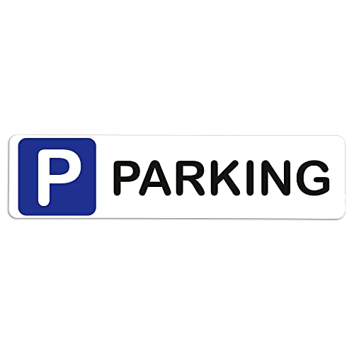 Becral® - Adhesivo de Vinilo PARKING | Pegatina puerta de VINILO | Señal informativa | Cartel Puerta 200x50mm