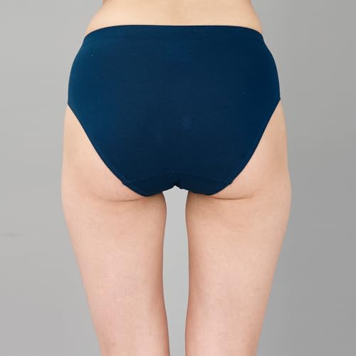 Image of SOIE Women High Rise Full Coverage Solid Colour Cotton Stretch Hipster Panty (Pack of 3)