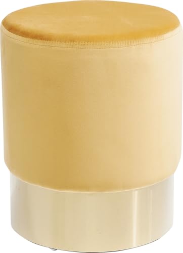 Kare Design Polsterhocker Cherry Brass, kleiner, moderner Design Hocker mit Samtbezug, rund, Orange-messing (H/B/T) 42x35x35 cm Kare Design Polsterhocker Cherry Brass, kleiner, moderner Design Hocker mit Samtbezug, rund, Orange-messing (H/B/T) 42x35x35 cm