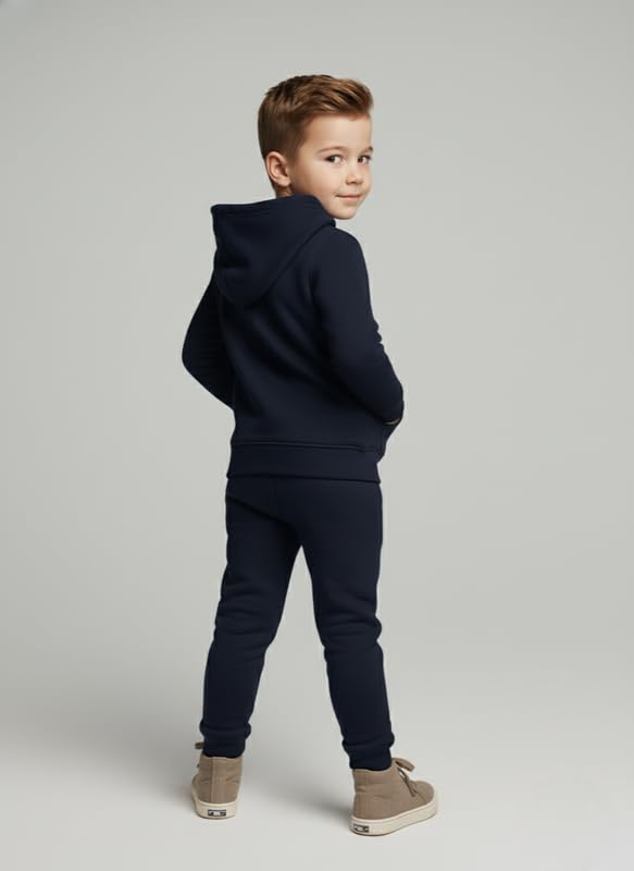 Image of Kids Hoodie Sweatshirt, Boys & Girls Relaxed Fit Wool Hooded & Round Neck Sweatshirt