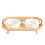 Antidérapant : le fond de cette gamelle surélevée pour chat avec design antidérapant le rend stable et ne glisse pas facilement, il peut empêcher votre animal de compagnie de glisser les gamelles de chat et fournir une protection pour vos sols. La gamelle antidérapante élimine les bruits d'impact lorsque les animaux mangent