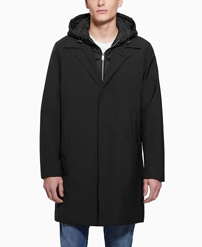 GUESS Men's Owen Bomber Hooded Jacket