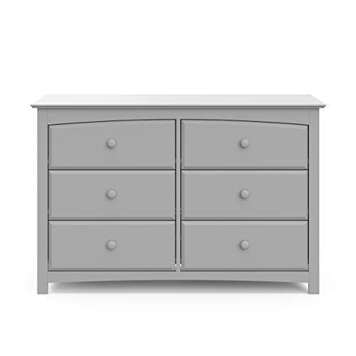 Storkcraft Kenton 6 Drawer Universal Dresser (Pebble Gray) – Dresser For Kids Bedroom, Nursery Dresser Organizer, Chest Of Drawers For Bedroom With 6 Drawers, Universal Design For Children’s Bedroom #TOP5