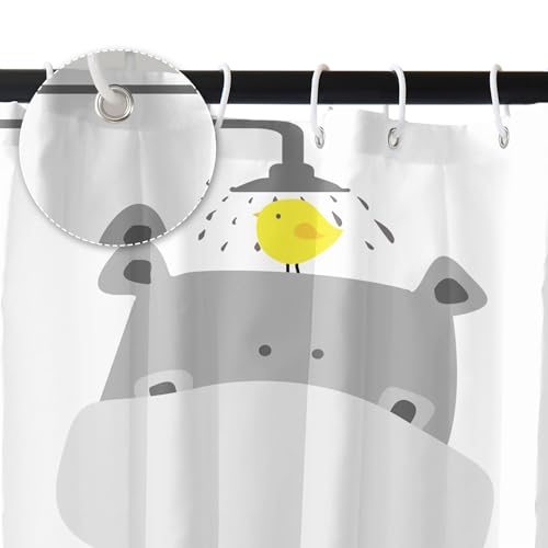 Rideau de douche polyester imperméable Renaiss 183x183 cm avec crochets - 8