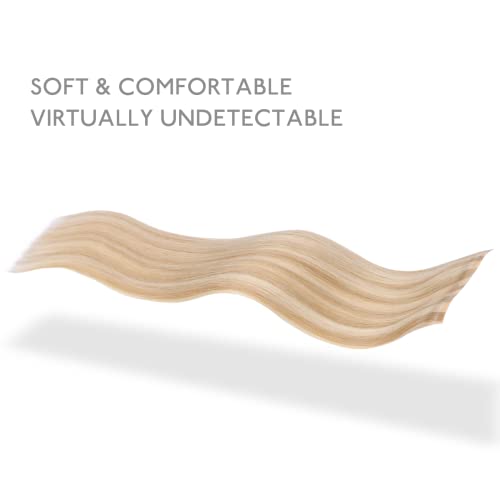 Image of WENNALIFE Invisible Edge Seamless Clip in Hair Extensions Real Human Hair | 14'' 130g 9pcs Chocolate Brown. Ultra-Thin PU Weft, Easy, Comfortable Clip in Luxury Remy Hair Extensions