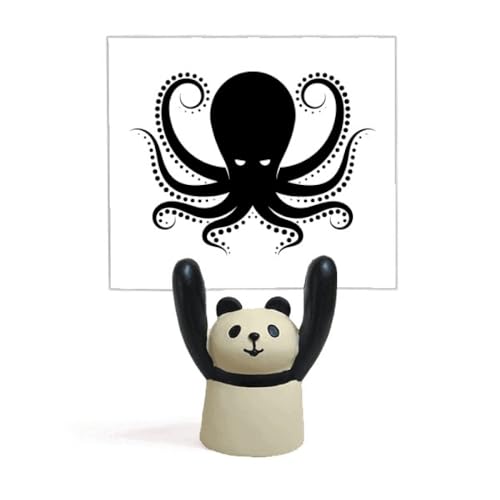 タコの海洋生物の黒と白のパターン 付箋棚キャラクターパンダ棚飾り