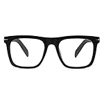 NIDOVIX Trendy Square Blue Light Blocking Glasses for Men Women, Fashion Frame Non-prescription Computer Glasses (Black) - Image 3