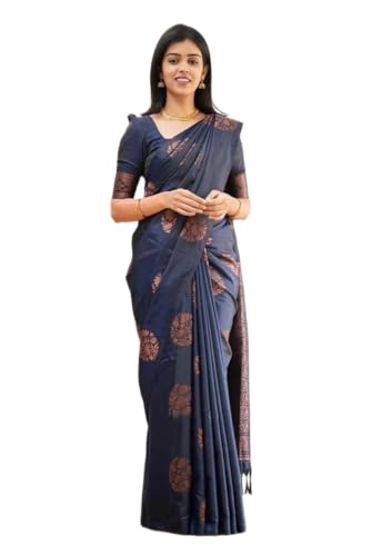 Sari en soie douce femme motif floral tricoté sans couture