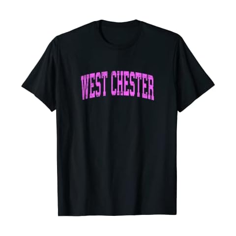 West Chester Pennsylvania PA Vintage Athletic Sports Pink De T-Shirt Cover