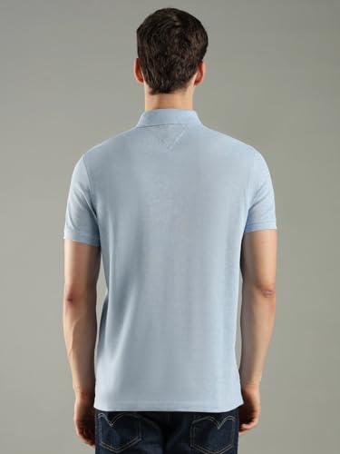 Image of Tommy Hilfiger Solid Regular fit Cotton Polo t-Shirt