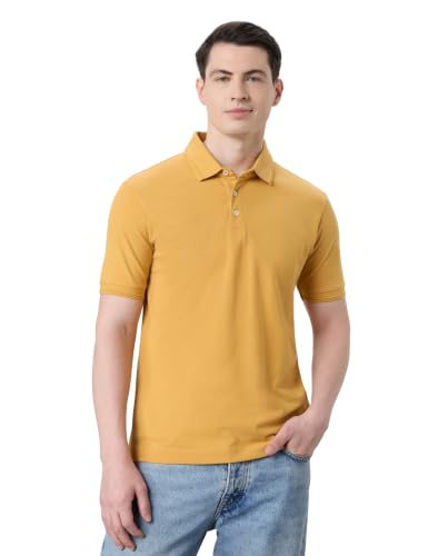 Image of Symbol Premium Men's Cotton Stretch Solid Polo T-Shirt (Regular Fit | Pique Knit)
