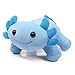 DYBFONO Axolotl Plush Toy, 10.8” Soft Cute Axolotl Stuffed Cotton Plush Pillow Kawaii Salamander Animal for Boys Girls Kids Gift (Blue)