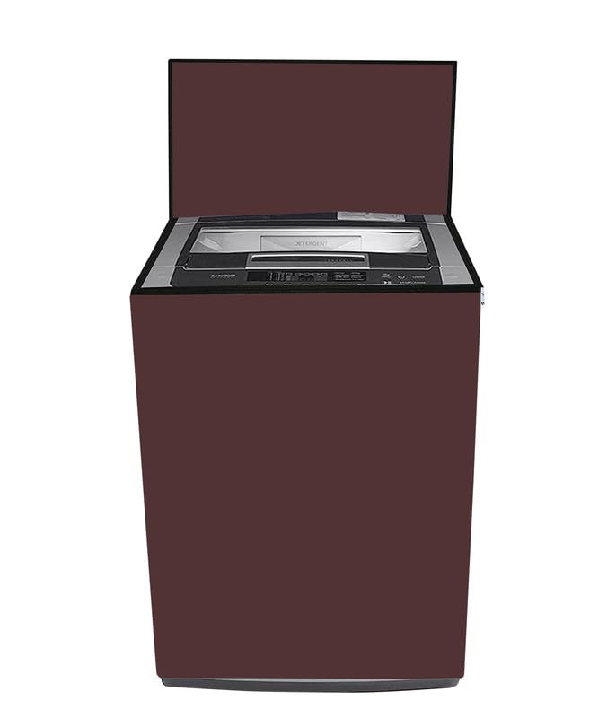 Top Load Fully-Automatic Washing Machine Cover Suitable for Lg 8 KG (THD08SWM) Coffee Colour.