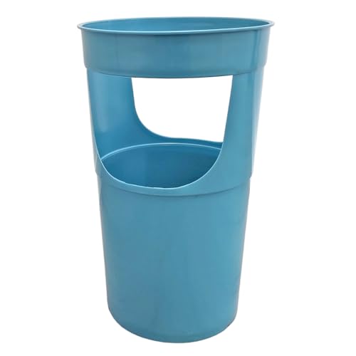 Ac Paragüero Fabricado En Plástico Forma Redonda Ideal Para El Hogar O El Trabajo Ø 28 X 45,5 Cm Color Azul Celeste