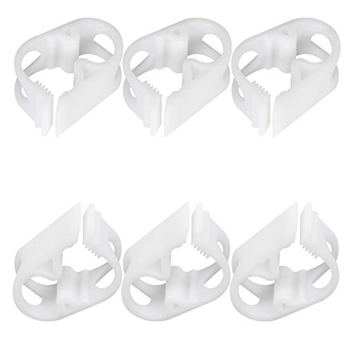 Plastic Tubing Clamps, 1 2 -3 4  OD Hose Flow Control Tube Clip Laboratory Pinch Valve Syphon Pipe Holder for Beer Bottle, Infusion Bottle (Pack of 6)