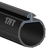 MYFAMIREA 17FT Garage Door Seals Bottom Rubber for Clopay Weather Stripping EPDM Weatherproofing Garage Door Bottom Seal Strip Replacement Kit for Single Slot, Flexible and Easy to Install, Black