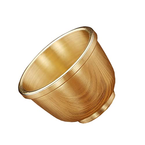 Cabilock Coppa Buddista per Offerta Dell'acqua Piccola in Rame Spesso, Tazza Decorativa per Uso Domestico e Meditazione, Accessorio Tradizionale per Cerimonie Religiose e Regali Buddisti