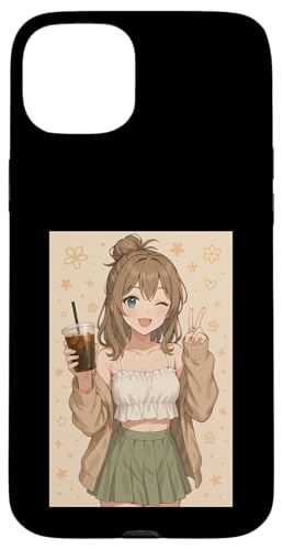Aj ̎q ACXR[q[ { Ct {l 킢  X}zP[X iPhone 15 Plus p