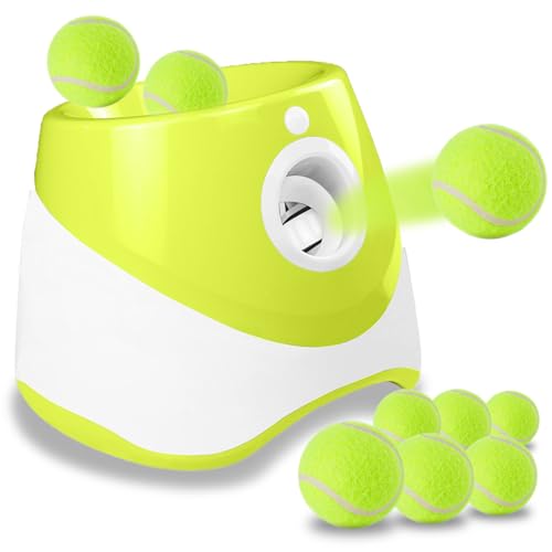 Pawsie 自動ボールランチャー 犬用おもちゃボール投げ機 小〜中型犬用 9つのミニテニスボール付き！3種類の発射距離選択可能 USB充電式 知育玩具の商品画像（Amazon）
