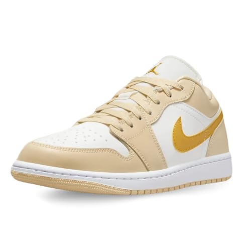 Air Jordan 1 Low Women's Shoes (DC0774-170, Sail/Pale Vanilla/White/Yellow Ochre) Size 9