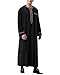 LVCBL Kaftan for Mens Thobe Islamic Clothing Long Sleeve Men Caftan for Men with Zipper Black M