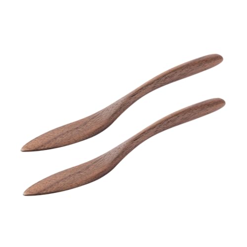 Ciieeo 2 Pezzi Di Noce Nera Coltello Per Burro Marmellata Formaggio Paletta Per Caffè Raschietto Per Burro Spalmatore Per Condimenti Per Insalata Comoda Spatola Per Spalmatore Per