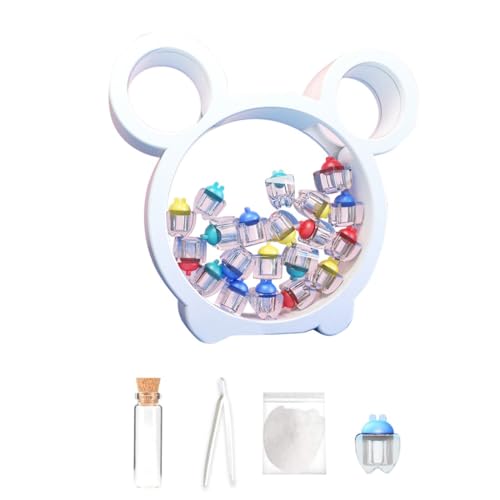 QOMJUFA Kinder Zahndose Milchzähne Jungen Mädchen, Klassische Zahnbox für Milchzähne, 20 Fächer, Weiß, PVC, Reißverschluss, Taufzeremonie