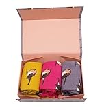 Socken mit Rotkehlchen-Aufdruck, superweich, 3 Paar, in Box