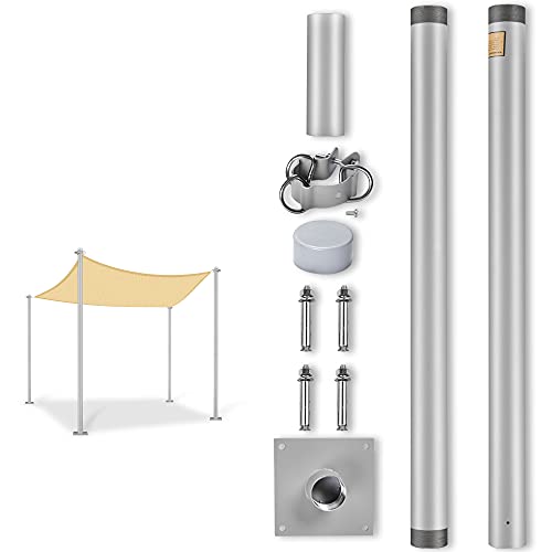 Yescom 8 Ft Sun Shade Sail Pole Post Canopy Awning Deck Patio Backyard with Pole Bracket Clamp Powder Patio Outdoor 96 Yescom 8 Ft Sun Shade Sail Pole Post Canopy Awning Deck Patio Backyard with Pole Bracket Clamp Powder Patio Outdoor 96