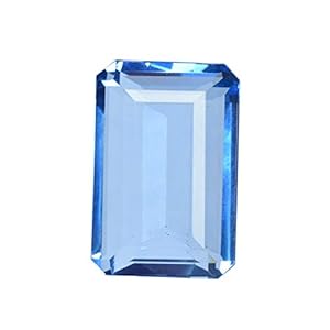 REAL-GEMS Jewelry Making Blue Topaz 103.00 Ct. Topaz Loose Gemstone Emerald Cut Blue Topaz Stone