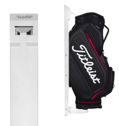 ClubsDock Wall Mount Golf Bag Stand for Storage, Golf Storage Organizer for Garage, Club Dock for Golfing Bag