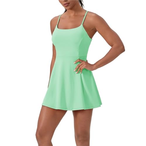 Robe de tennis femme avec short intégré et coussinets amovibles