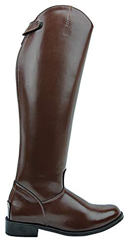 Mens Man Decent Dress Dressage Boots with Back Zipper Riding English Equestrian Brown3