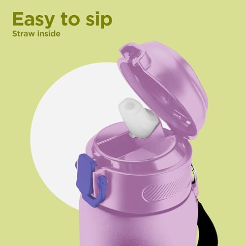 Image of Milton Swing 900 Thermosteel Water Bottle 770 ml with One Touch Safety Lock, Long Hours Hot and Cold, Leak Proof Lid, ISI Certified I Vacuum Insulated I for Office, Gym, School I Purple