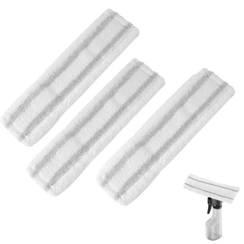 Frogetu 3 Piezas Repuesto de Funda de Fregona de Microfibra Compatible con Kärcher WV1 WV50 WV75,para Repuestos de Limpiacristales los Kärcher,para Aspiradora de Ventanas