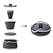 FytStycale Folding Camping Kettle Silicone Kettle Foldable Small Coffee Pot Tea Pot for Backpacking Hiking Fishing Traveling Picnic, Green