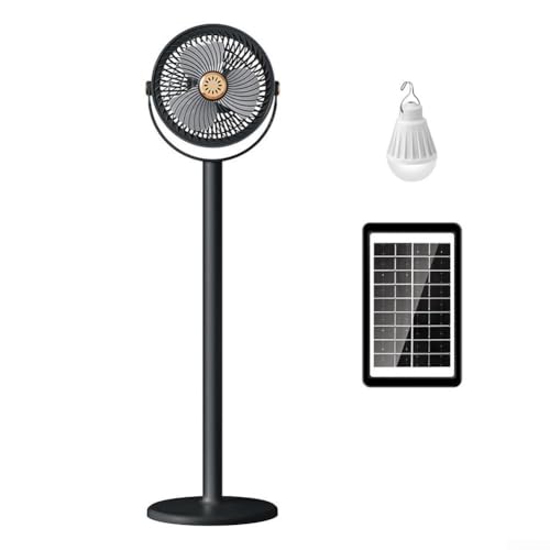 Ventilador solar portátil inalámbrico de piso con batería recargable para exterior 3