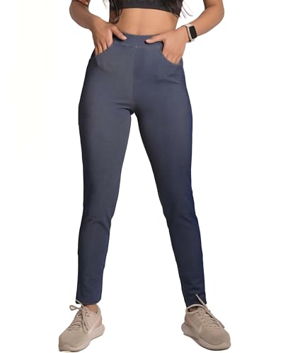 Image of Mehrang Stretchable Gym Pants for Women & Tights for Women Workout with Mesh Insert & Side Pockets