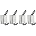 Taozun Towel Hooks Self Adhesive Coat Robe Hooks Bathroom Sticky Hanging Wall Hook Stainless Steel Brushed, 4 Pack