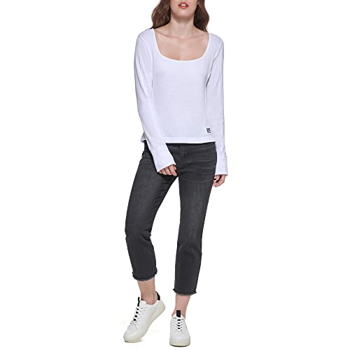 DKNY Women's Casual Essential Soft Everyday Jeans Knit Top2